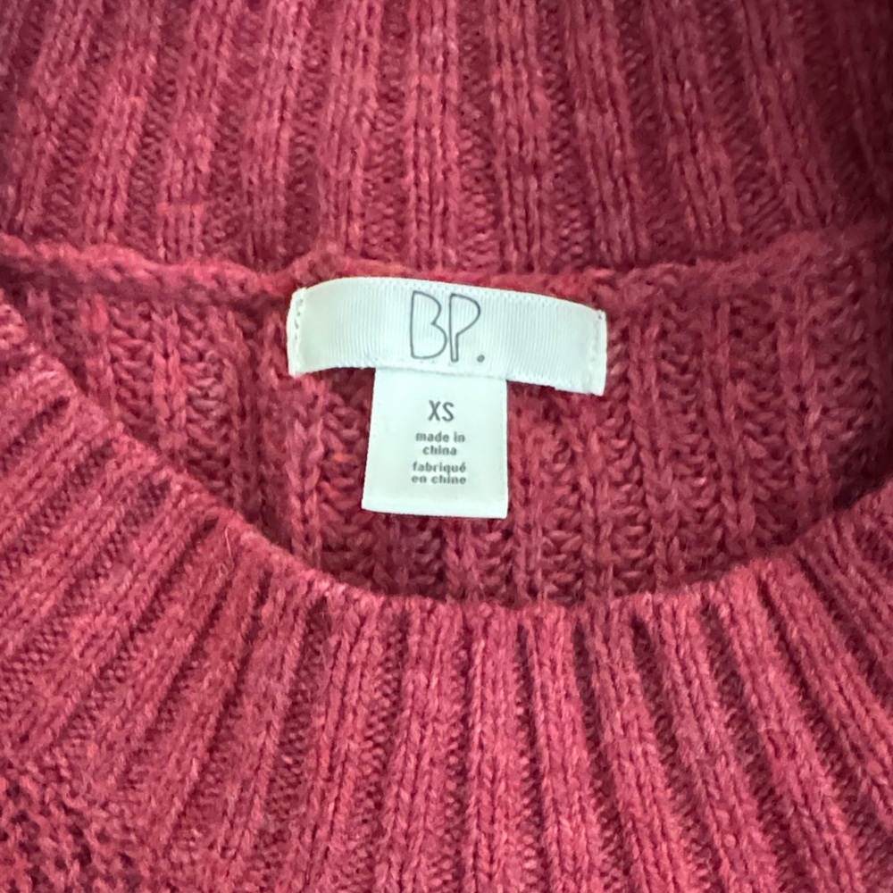 BP Red Ribbed Knit Sweater - Picture 2 of 3